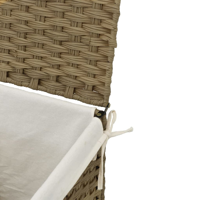 Laundry Basket With Lid 46X33X60 Cm Poly Rattan Tixbxk