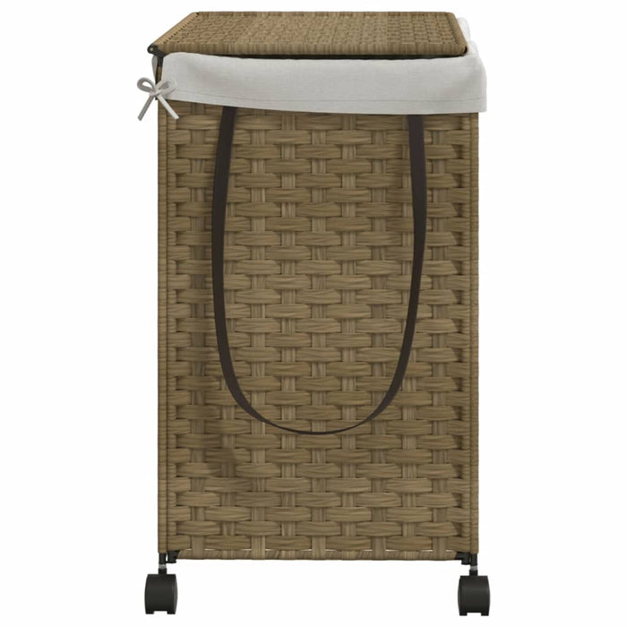 Laundry Basket With Wheels 60X35X60.5 Cm Rattan Tixbtk