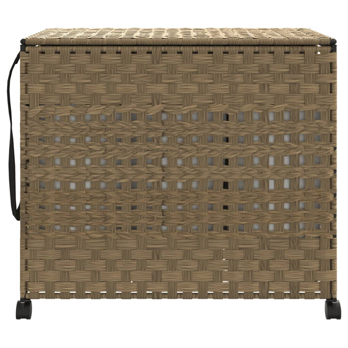 Laundry Basket With Wheels 66X35X60 Cm Rattan Tixbaa