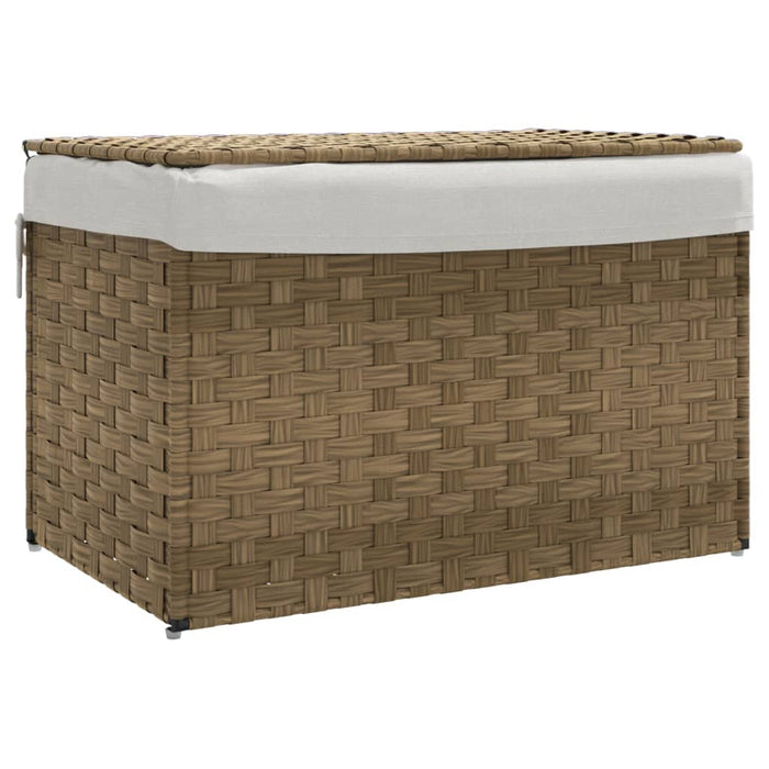 Laundry Basket With Lid 55.5X35X34 Cm Poly Rattan Tixbak