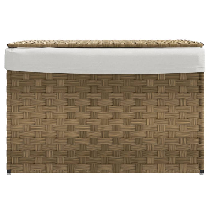 Laundry Basket With Lid 55.5X35X34 Cm Poly Rattan Tixbak