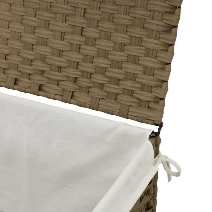 Laundry Basket With Lid 55.5X35X34 Cm Poly Rattan Tixbak
