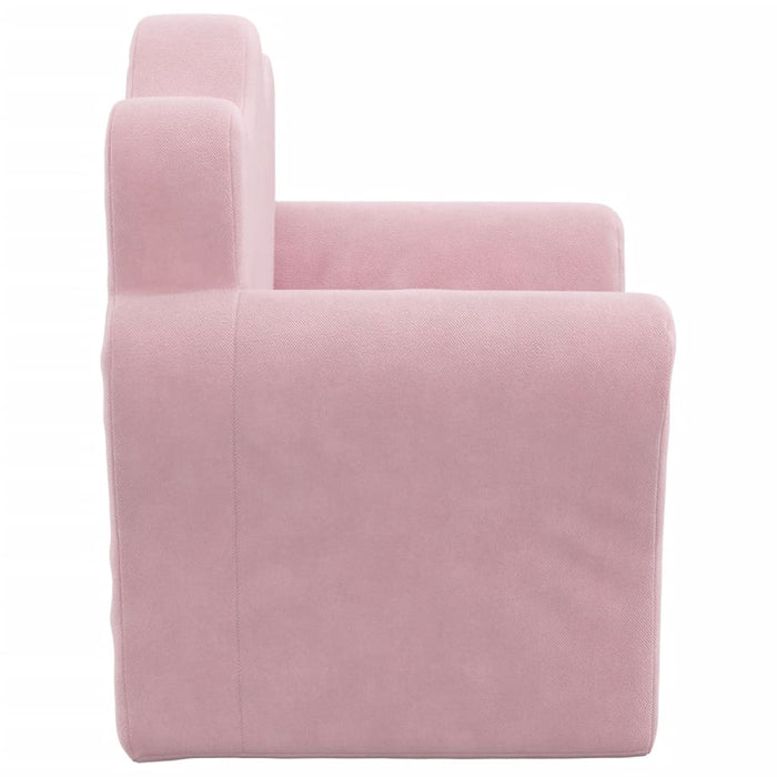 Kids' Sofa Pink Soft Plush Tpibap