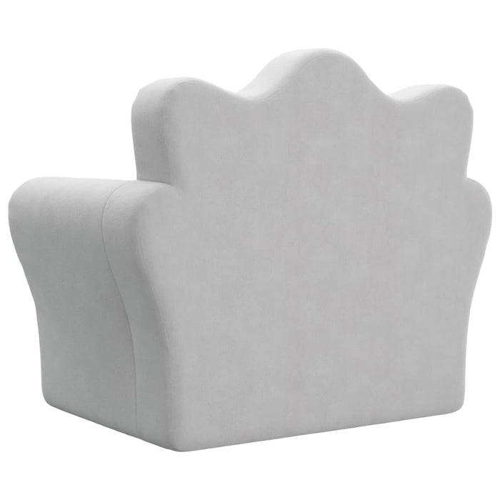 Kids' Sofa Bed Light Grey Soft Plush Tpibpt