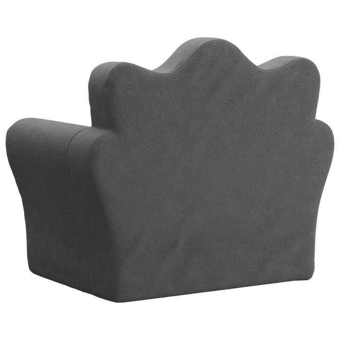 Kids' Sofa Bed Anthracite Soft Plush Tpibpa