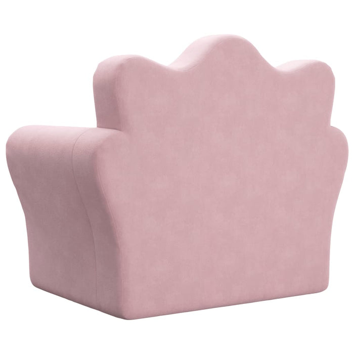 Kids' Sofa Bed Pink Soft Plush Tpibpi