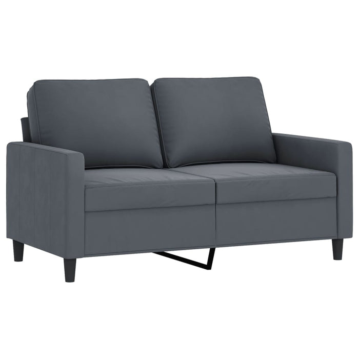 2 Piece Sofa Set With Cushions Dark Grey Velvet Txboaki