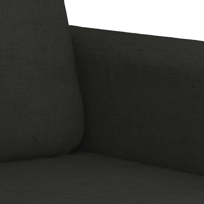 2 Piece Sofa Set With Cushions Black Fabric Txbxoxx
