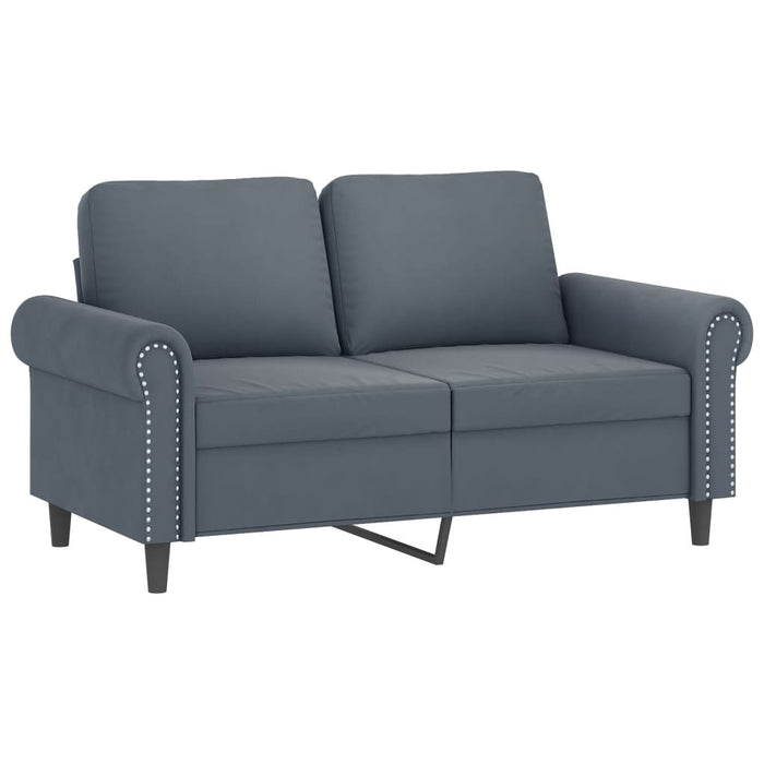 2 Piece Sofa Set With Cushions Dark Grey Velvet Txbxxoo