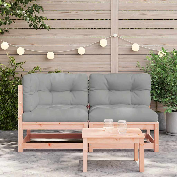 Garden Sofa With Cushions 2-Seater Solid Wood Douglas Ntnoxt