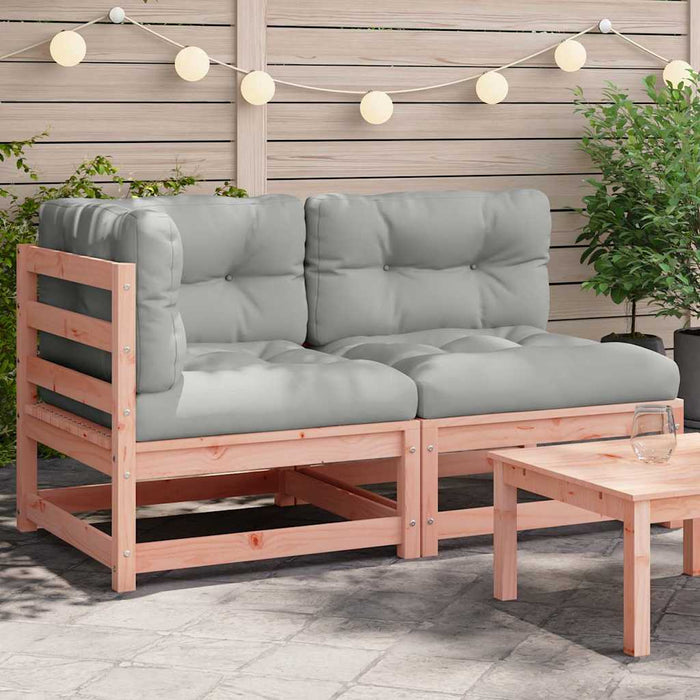Garden Sofa With Cushions 2-Seater Solid Wood Douglas Ntnoxt