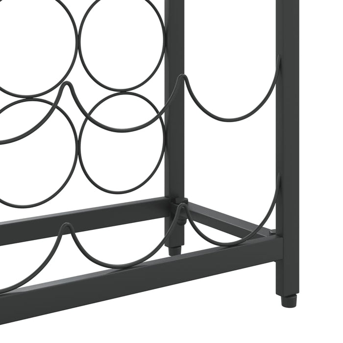 Wine Rack For 27 Bottles Black 34X18X100 Cm Wrought Iron Tpntlp