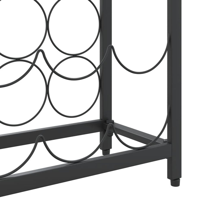 Wine Rack For 57 Bottles Black 34X18X200 Cm Wrought Iron Tpntll