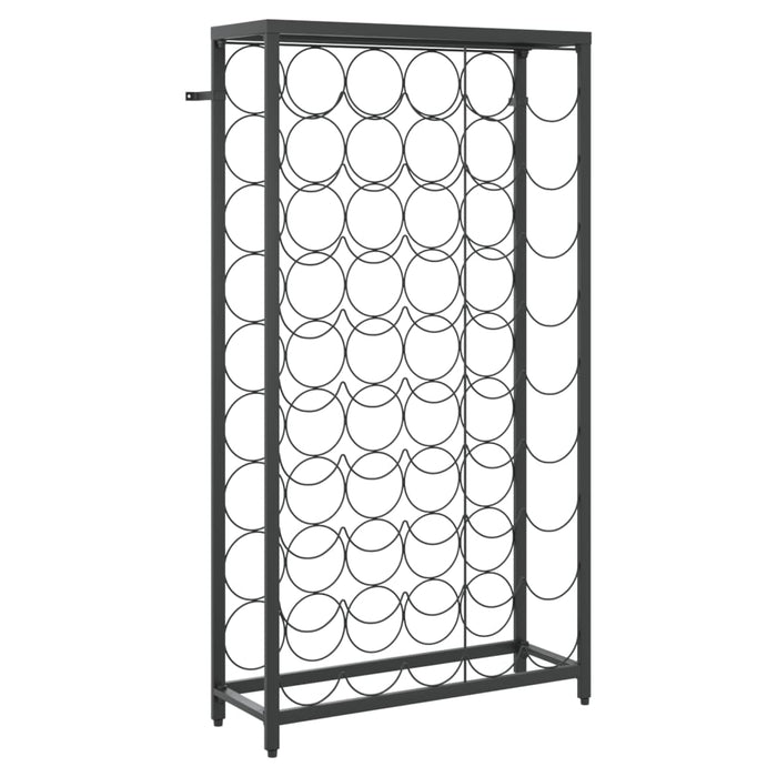 Wine Rack For 45 Bottles Black 54X18X100 Cm Wrought Iron Tpntli