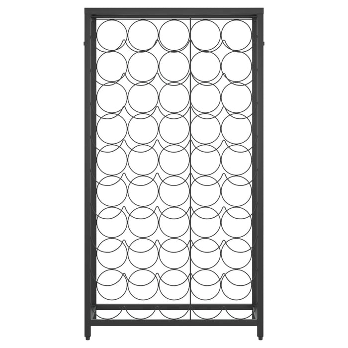 Wine Rack For 45 Bottles Black 54X18X100 Cm Wrought Iron Tpntli