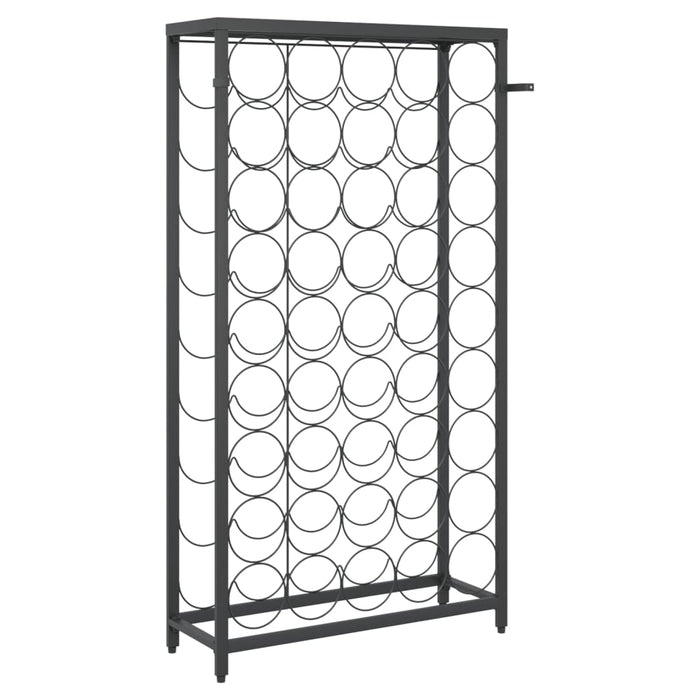 Wine Rack For 45 Bottles Black 54X18X100 Cm Wrought Iron Tpntli