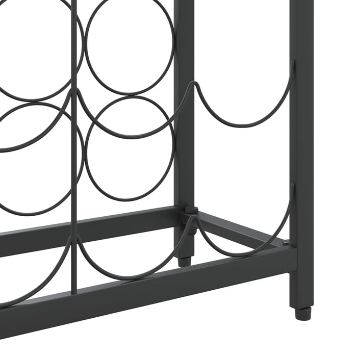 Wine Rack For 45 Bottles Black 54X18X100 Cm Wrought Iron Tpntli