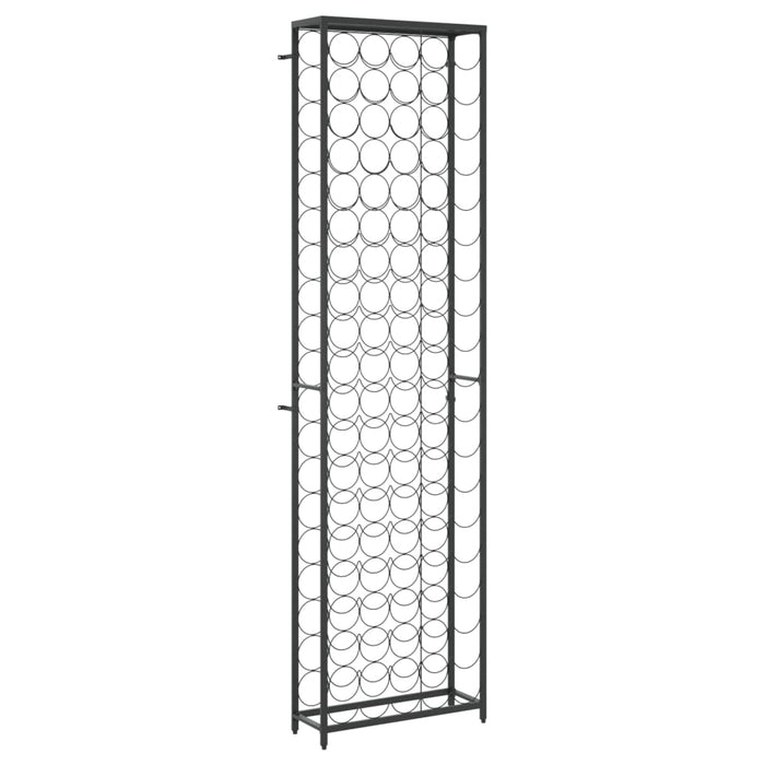 Wine Rack For 95 Bottles Black 54X18X200 Cm Wrought Iron Tpntln