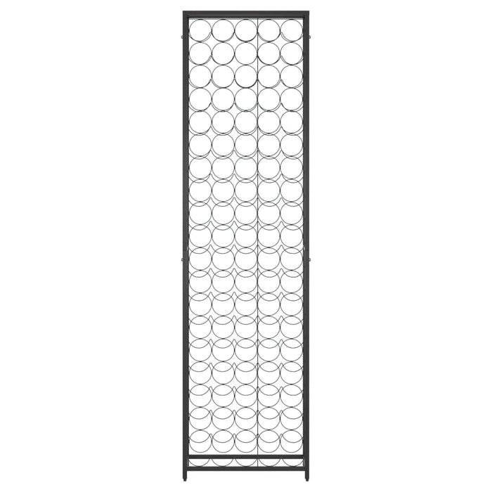 Wine Rack For 95 Bottles Black 54X18X200 Cm Wrought Iron Tpntln
