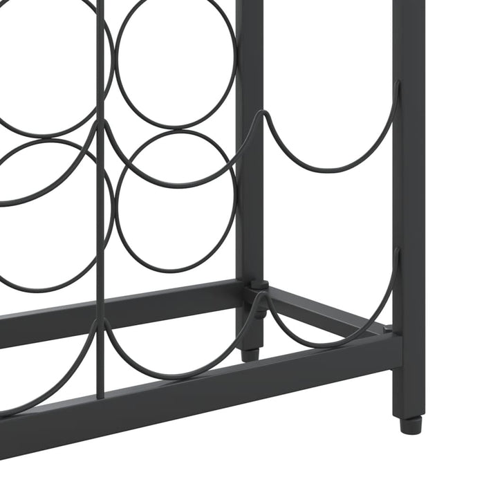 Wine Rack For 95 Bottles Black 54X18X200 Cm Wrought Iron Tpntln