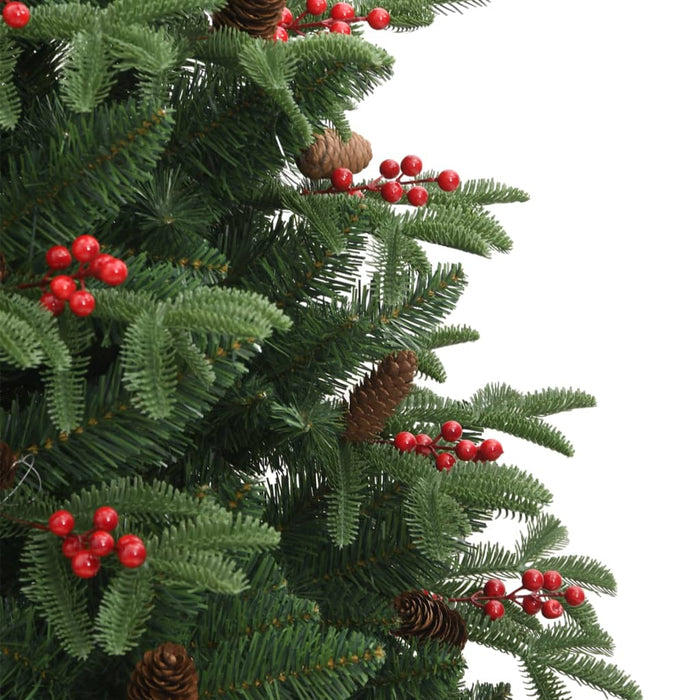 Artificial Hinged Christmas Tree With Cones And Berries 180 Cm Tpntil