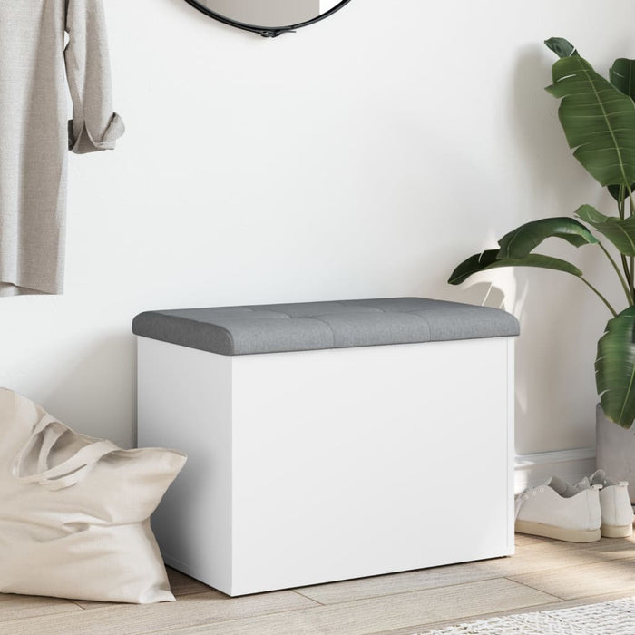 Storage Bench White 62X42X45 Cm Engineered Wood Ntpbab