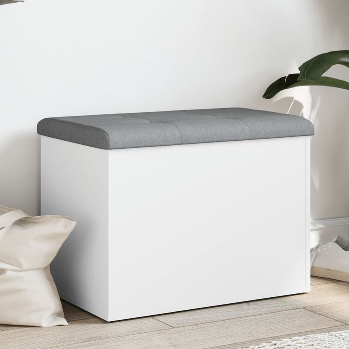 Storage Bench White 62X42X45 Cm Engineered Wood Ntpbab