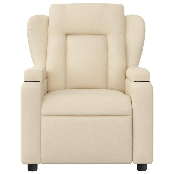 Massage Recliner Chair Cream Fabric Txblbba