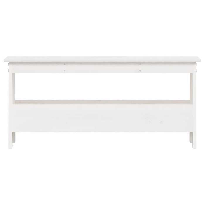 Hall Bench White 100X28X45 Cm Solid Wood Pine Ntitnt