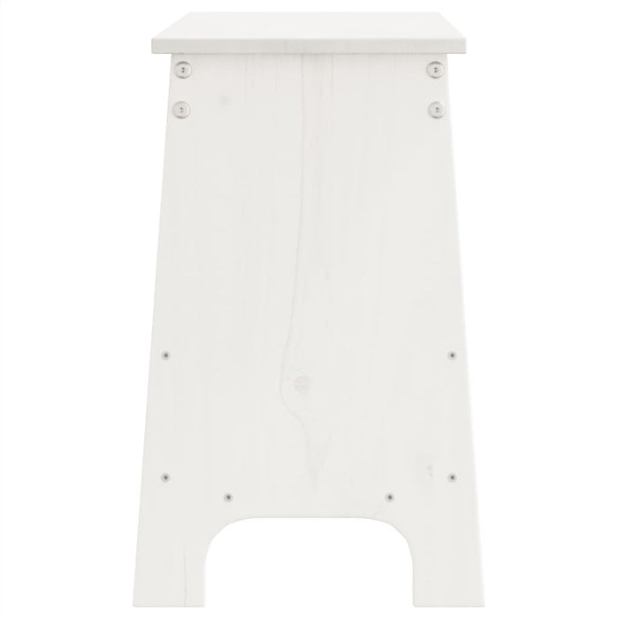 Hall Bench White 100X28X45 Cm Solid Wood Pine Ntitnt