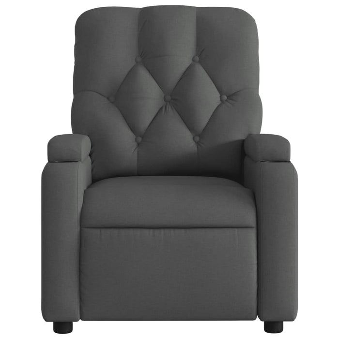 Recliner Chair Dark Grey Fabric Tixanb