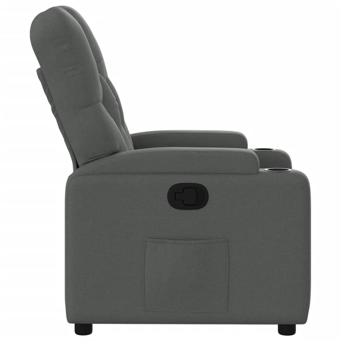 Recliner Chair Dark Grey Fabric Tixanb