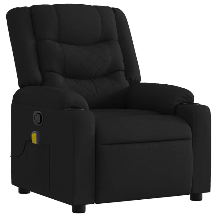 Massage Recliner Chair Black Fabric Txblnkt