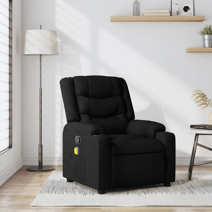 Massage Recliner Chair Black Fabric Txblnkt