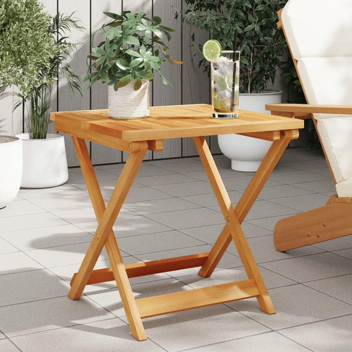 Folding Garden Table 50X50X50 Cm Solid Wood Acacia Tlankt