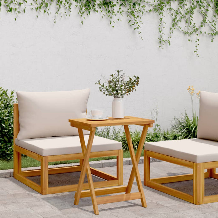 Folding Garden Table 50X36X60 Cm Solid Wood Acacia Tlankp