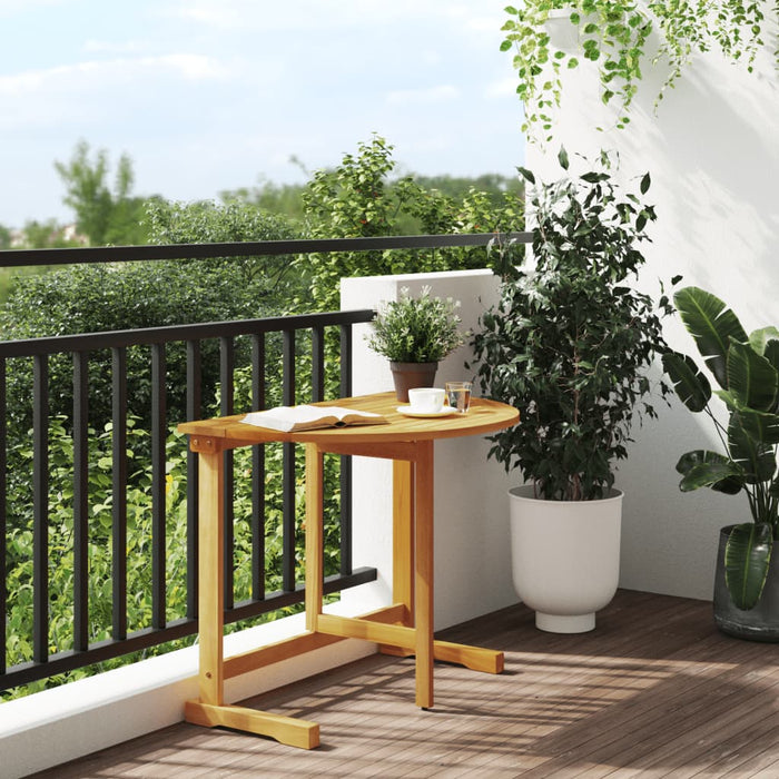 Folding Balcony Table 90X60X72 Cm Solid Wood Acacia Tlankl