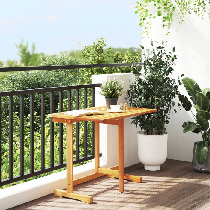 Folding Balcony Table 90X60X72 Cm Solid Wood Acacia Tlanki