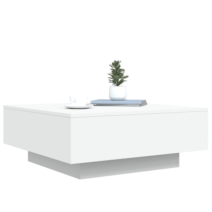 Coffee Table White 80X80X31 Cm Engineered Wood Ntlpno