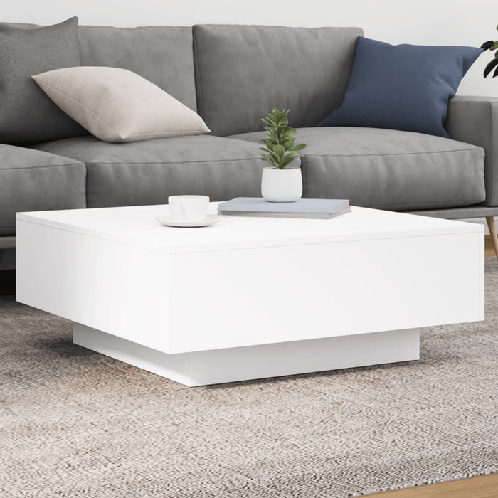 Coffee Table White 80X80X31 Cm Engineered Wood Ntlpno