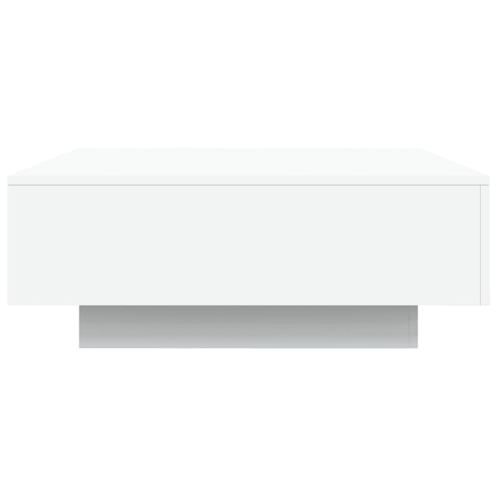 Coffee Table With Led Lights White 80X80X31 Cm Ntlpnn