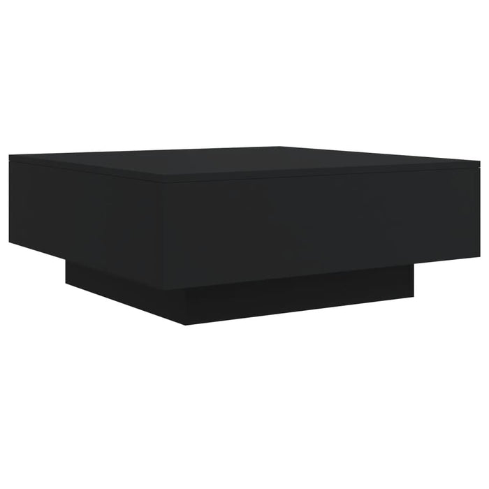 Coffee Table With Led Lights Black 80X80X31 Cm Ntlpnk