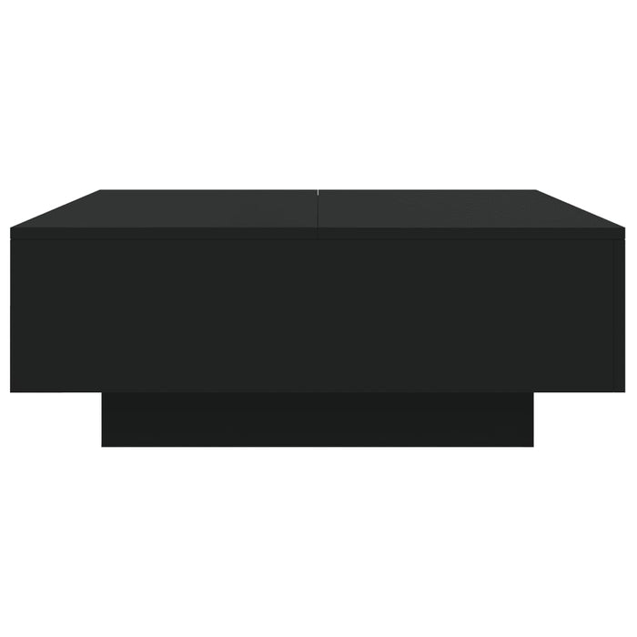 Coffee Table With Led Lights Black 80X80X31 Cm Ntlpnk