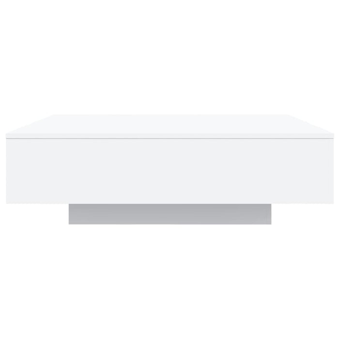 Coffee Table With Led Lights White 100X100X31 Cm Ntllbx