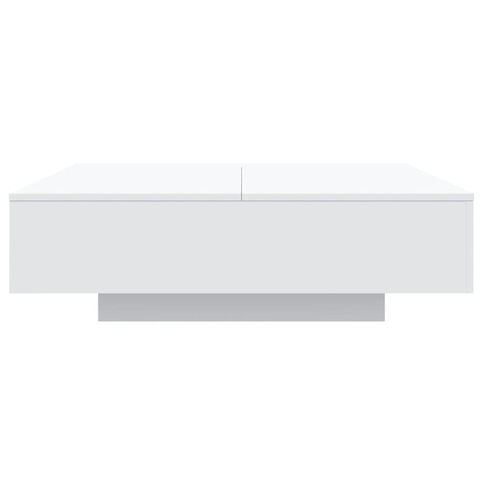 Coffee Table With Led Lights White 100X100X31 Cm Ntllbx