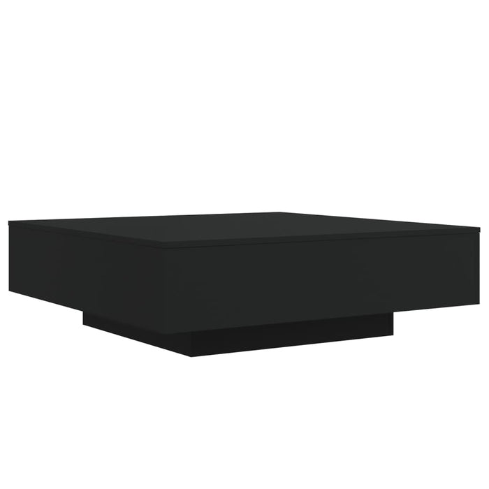 Coffee Table With Led Lights Black 100X100X31 Cm Ntllbt