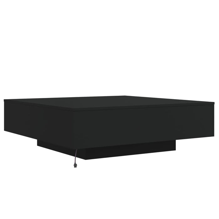 Coffee Table With Led Lights Black 100X100X31 Cm Ntllbt
