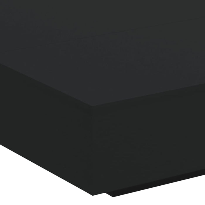 Coffee Table With Led Lights Black 100X100X31 Cm Ntllbt
