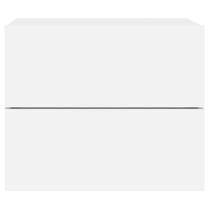 Wall-Mounted Bedside Cabinets With Led Lights 2 Pcs White Ntlnot