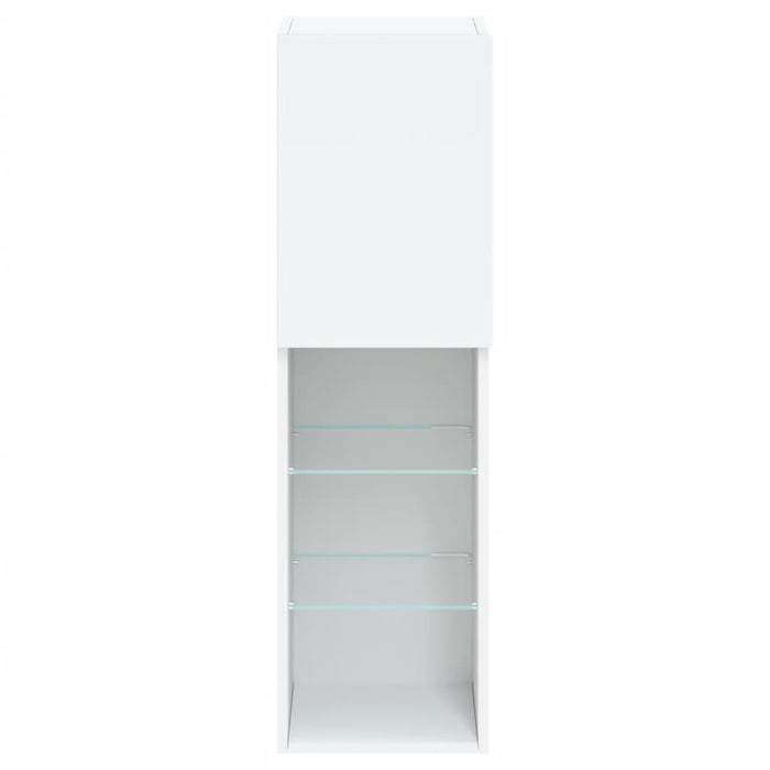 Tv Cabinet With Led Lights White 30.5X30X102 Cm Ntibop